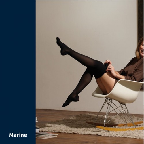 Chaussettes de contention Thuasne Venoflex Secret marine Classe 2