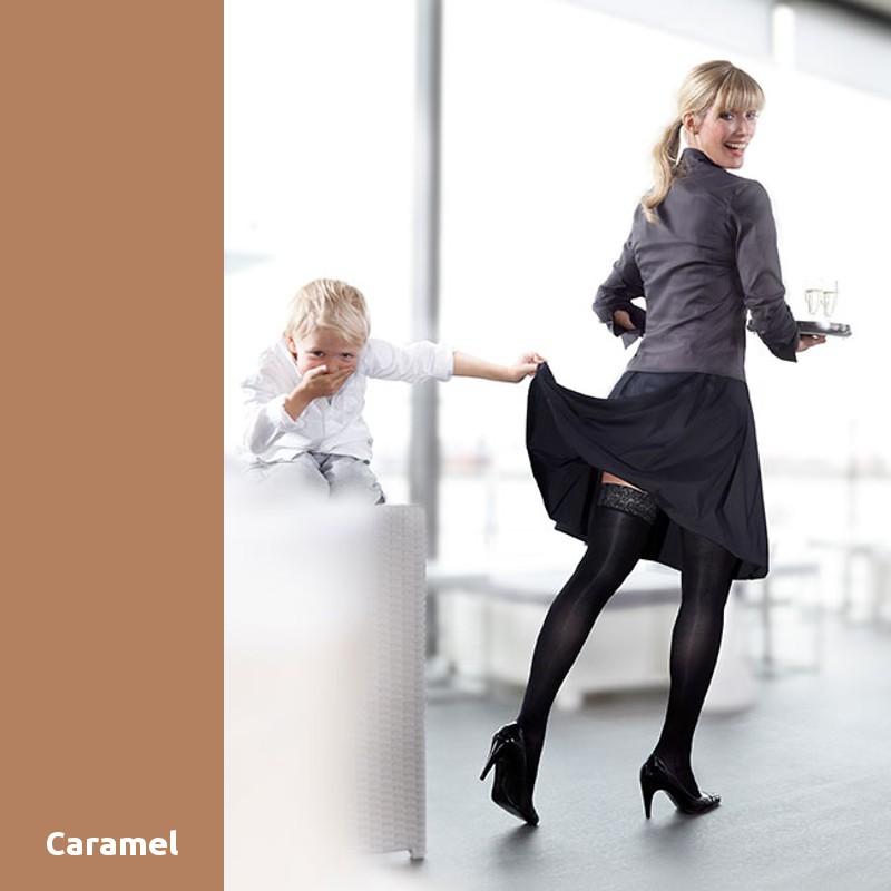 Bas de contention elegance classe 3 caramel mediven