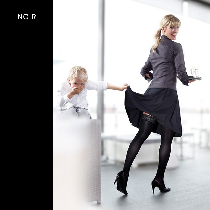 Bas de contention elegance classe 3 noir mediven