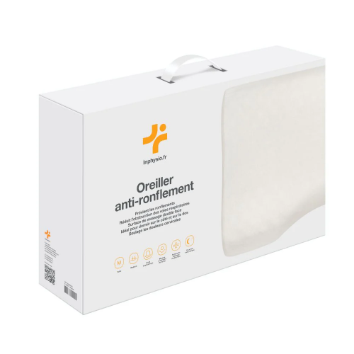 Oreiller Ergonomique livré avec 2 Taies ( Bambou et Coton)