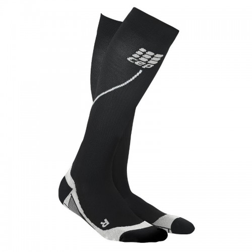 Chaussettes de compression CEP running Noires et Grises Homme