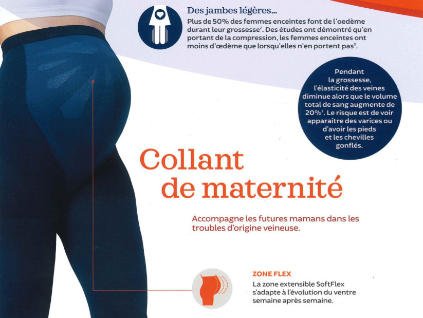 Collant de Contention pour Maternité Radiante opaque naturel .